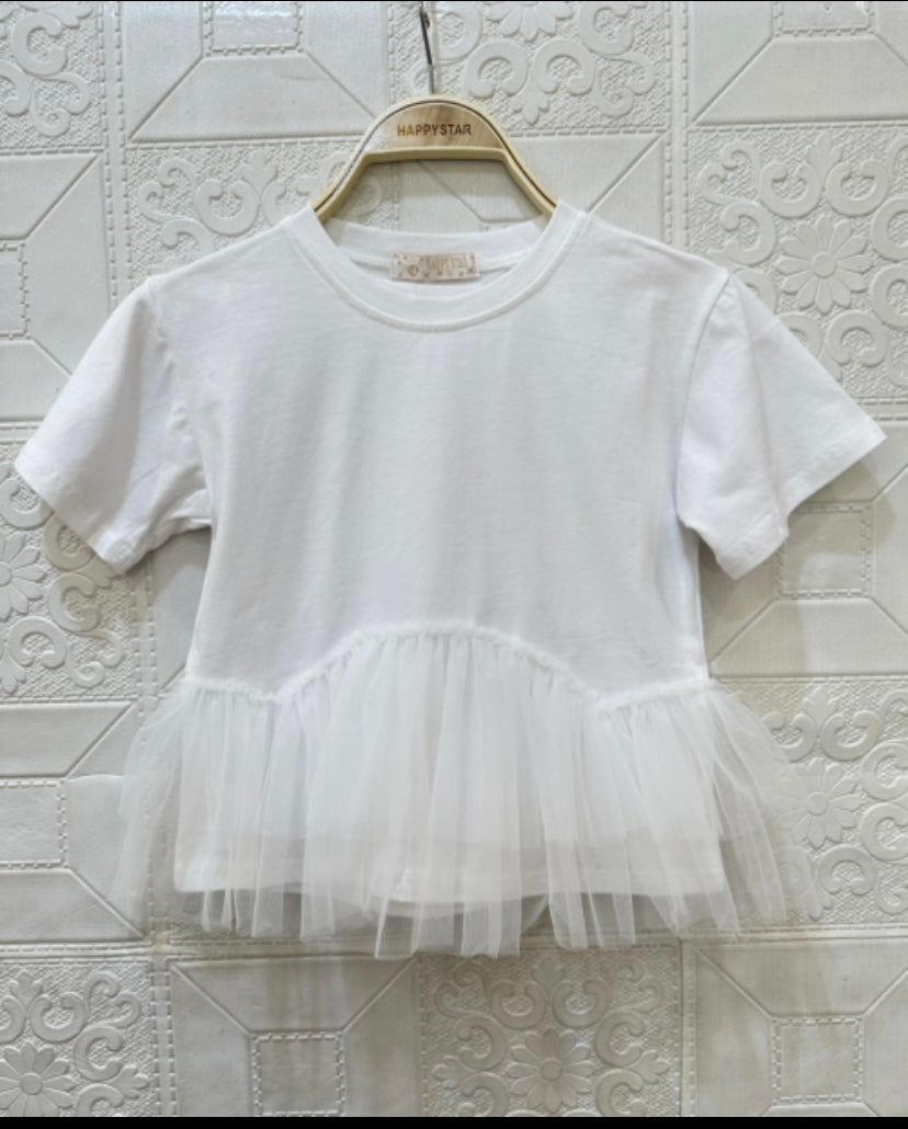 Top blanc fille