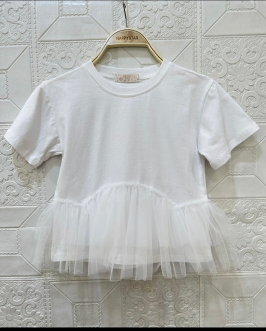 Top blanc fille
