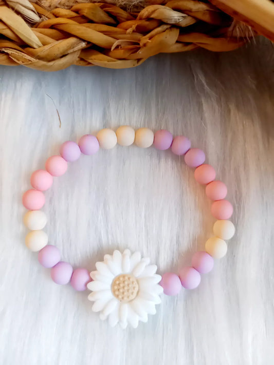 Bracelet a perles pastel