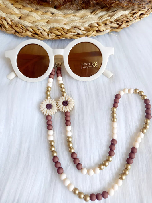 Cordon a lunette, or et marron foncé