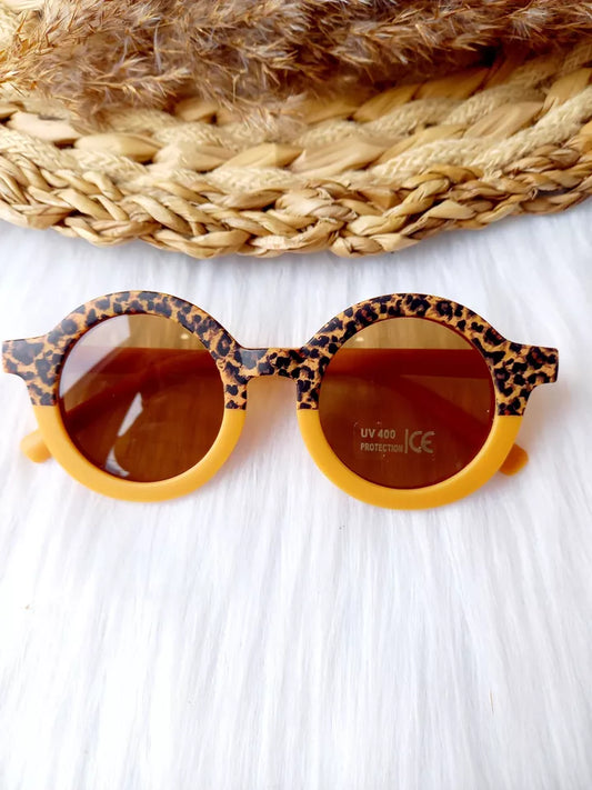 Lunettes de soleil rétro leopard